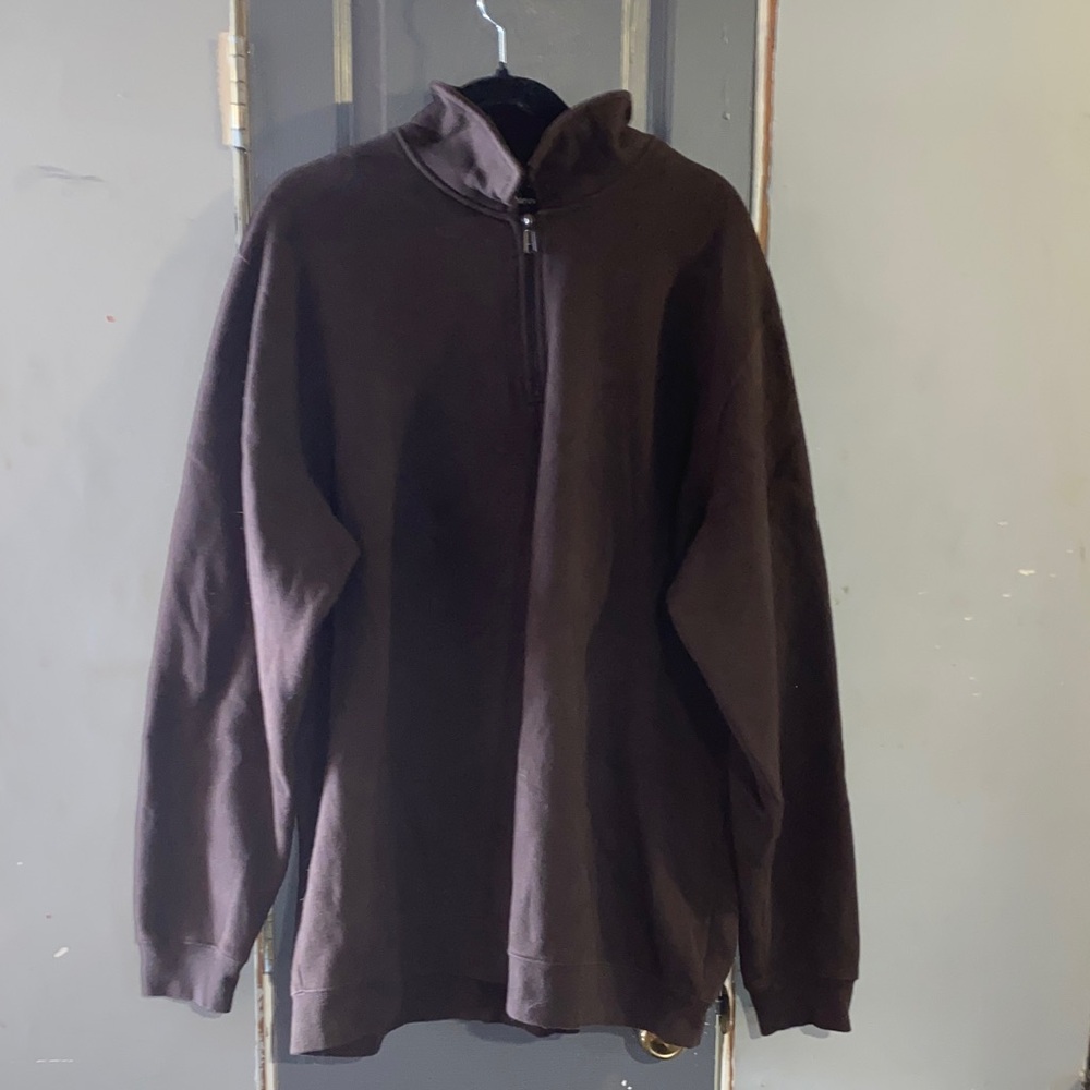 Croft & Barrow Men's Dark Brown Zip-Up Sweater